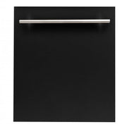 ZLINE 24" Dishwasher Black Matte with Stainless Steel Tub, DW-BLM-H-24