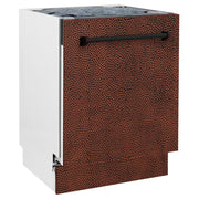 ZLINE 24" Dishwasher, Hammered Copper panel, Stainless Tub, DWV-HH-24