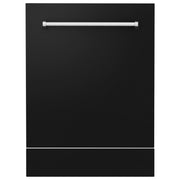 ZLINE 24" Dishwasher in Black Matte panel, Stainless Tub, DWV-BLM-24