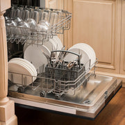 ZLINE 24" Dishwasher In Black Stainless Steel, Stainless Tub, DW-BS-24