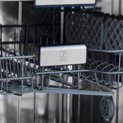 ZLINE 24" Dishwasher in Blue gloss panel, Stainless Tub, DWV-BG-24