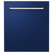 ZLINE 24" Dishwasher in Blue gloss panel, Stainless Tub, DWV-BG-24