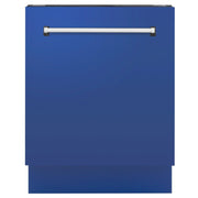 ZLINE 24" Dishwasher in Blue Matte panel, Stainless Tub, DWV-BM-24