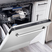 ZLINE 24" Dishwasher in Custom Panel Ready, Stainless Tub, DWV-304-24