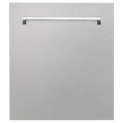 ZLINE 24" Dishwasher in DuraSnow Stainless panel, Stainless Tub, DWV-SN-24