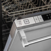 ZLINE 24" Dishwasher in DuraSnow® Stainless, Traditional Handle, DW-SN-H-24