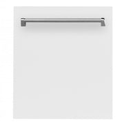 ZLINE 24" Dishwasher in White Matte, Traditional Handle, DW-WM-24