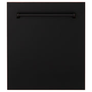 ZLINE 24" Dishwasher, Oil Rubbed Bronze panel, Stainless Tub, DWV-ORB-24