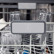 ZLINE 24 in. Panel-Included Monument Series 3rd Rack Top Touch Control Dishwasher with Color Options and Stainless Steel Tub DWMT-BS-24