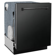 ZLINE 24 in. Panel-Included Monument Series 3rd Rack Top Touch Control Dishwasher with Color Options and Stainless Steel Tub DWMT-BS-24