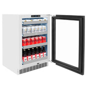 ZLINE 24 in. Touchstone 151 Can Beverage Fridge With Panel Ready Glass Door RBSPO-24