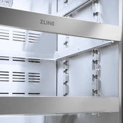 ZLINE 24 in. Touchstone Beverage Fridge, Solid Stainless Door, Champagne Bronze Handle RBSOZ-ST-24-CB