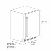 ZLINE 24 in. Touchstone Beverage Fridge w Stainless Steel Door RBSO-ST-24