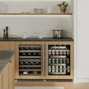 ZLINE 24 in. Touchstone Dual Zone 44 Bottle Wine Cooler With Panel Ready Glass Door RWDPO-24