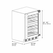 ZLINE 24 in. Touchstone Dual Zone 44 Bottle Wine Cooler With Panel Ready Glass Door RWDPO-24