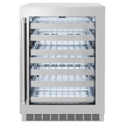 ZLINE 24 in. Touchstone Dual Zone 44 Bottle Wine Cooler With Stainless Steel Glass Door RWDO-GS-24