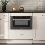ZLINE 24" Microwave Drawer, Black Stainless, Bronze MWDZ-1-BS-H-CB