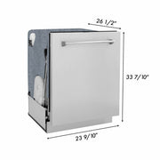 ZLINE 24" Monument, 3rd Rack Dishwasher, White Door, DWMT-WM-24