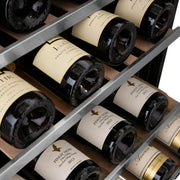 ZLINE 24" Monument Autograph Edition Dual Zone 44-Bottle Wine Cooler in Stainless Steel with Champagne Bronze Accents RWVZ-UD-24-CB
