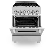 ZLINE 24" Professional Dual Fuel Range in White Matte RAS-WM-24