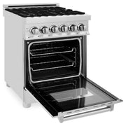 ZLINE 24" Professional Dual Fuel Range, Stainless Steel Door, RA-SN-24