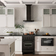 ZLINE 24" Wall Range Hood, Black Stainless, with Crown, BSKENCRN-24