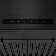 ZLINE 24" Wall Range Hood, Black Stainless, with Crown, BSKENCRN-24