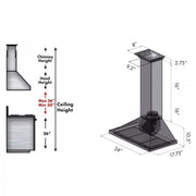 ZLINE 24" Wall Range Hood, Built-in CrownSound® Bluetooth Speakers, KBCRN-BT-24