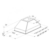 ZLINE 28" Island Range Hood Insert, 721i-28