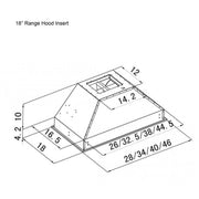ZLINE 28" Stainless Steel Under Cabinet Range Hood Insert, 698-28