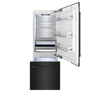 ZLINE 30" 16.1 cu. ft. Built-In 2-Door Bottom Freezer Refrigerator with Internal Water and Ice Dispenser in Black Stainless Steel-RBIV-BS-30