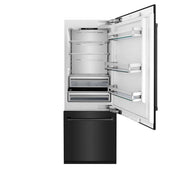 ZLINE 30" 16.1 cu. ft. Built-In 2-Door Bottom Freezer Refrigerator with Internal Water and Ice Dispenser in Black Stainless Steel-RBIV-BS-30