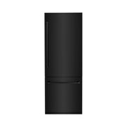 ZLINE 30" 16.1 cu. ft. Built-In 2-Door Bottom Freezer Refrigerator with Internal Water and Ice Dispenser in Black Stainless Steel-RBIV-BS-30