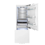 ZLINE 30" 16.1 cu. ft. Panel Ready Built-In 2-Door Bottom Freezer Refrigerator with Internal Water and Ice Dispenser RBIV-30