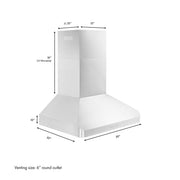 ZLINE 30" Alpine Wall Range Hood, Stainless Steel, ALP100WL-30