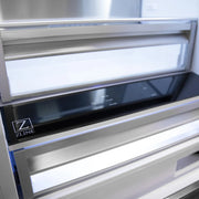 ZLINE 30” Autograph 16.1 cu. ft. 2-Door Bottom Freezer Fridge Water/Ice Dispenser Stainless Steel Gold Accents RBIVZ-304-30-G
