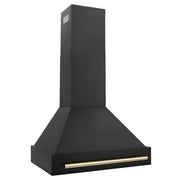 ZLINE 30" Autograph Black Stainless Wall Range Hood, BS655Z-30-G