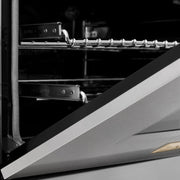 ZLINE 30" Autograph Dual Fuel Range, DuraSnow Stainless, Gold, RASZ-SN-30-G