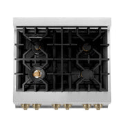 ZLINE 30" Autograph Dual Fuel Range, Stainless Steel, RAZ-30-CB