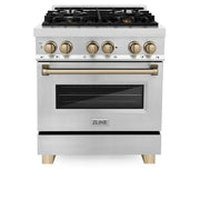 ZLINE 30" Autograph Dual Fuel Range, Stainless Steel, RAZ-30-CB