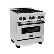 ZLINE 30" Autograph Dual Fuel Range, Stainless Steel, RAZ-30-MB