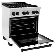 ZLINE 30" Autograph, Dual Fuel Range, White Door, RASZ-WM-30-MB