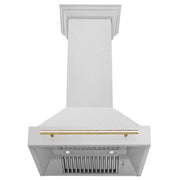 ZLINE 30" Autograph DuraSnow Stainless Steel Hood 8654SNZ-30-G