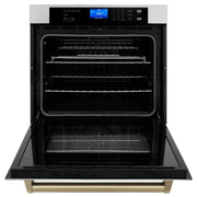 ZLINE 30" Autograph Edition Single Wall Oven with Self Clean and True Convection in Stainless Steel AWSZ-30-CB