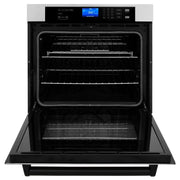 ZLINE 30" Autograph Edition Single Wall Oven with Self Clean and True Convection in Stainless Steel AWSZ-30-MB