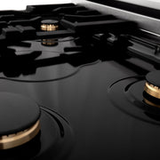 ZLINE 30" Autograph Porcelain Rangetop, Matte Black Accents, RTZ-30-MB