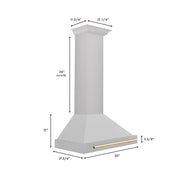 ZLINE 30" Autograph Stainless Wall Range Hood KB4SNZ-30-G