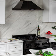 ZLINE 30" Black Stainless, Gas/Electric Oven, Brass Burners, RAB-BR-30