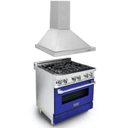 ZLINE 30" Bundle Range RA-BM-30 & Wall Range Hood KB-30, 2KP-RABMRH30