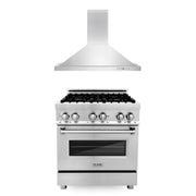 ZLINE 30" Bundle Range RA30 &  Wall Range Hood KB-30, 2KP-RARH30